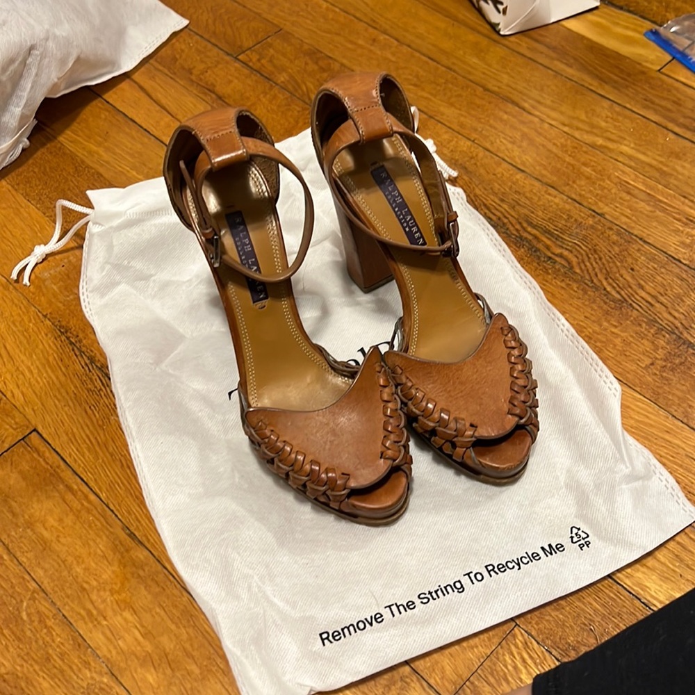 Ralph Lauren Collection tan heel